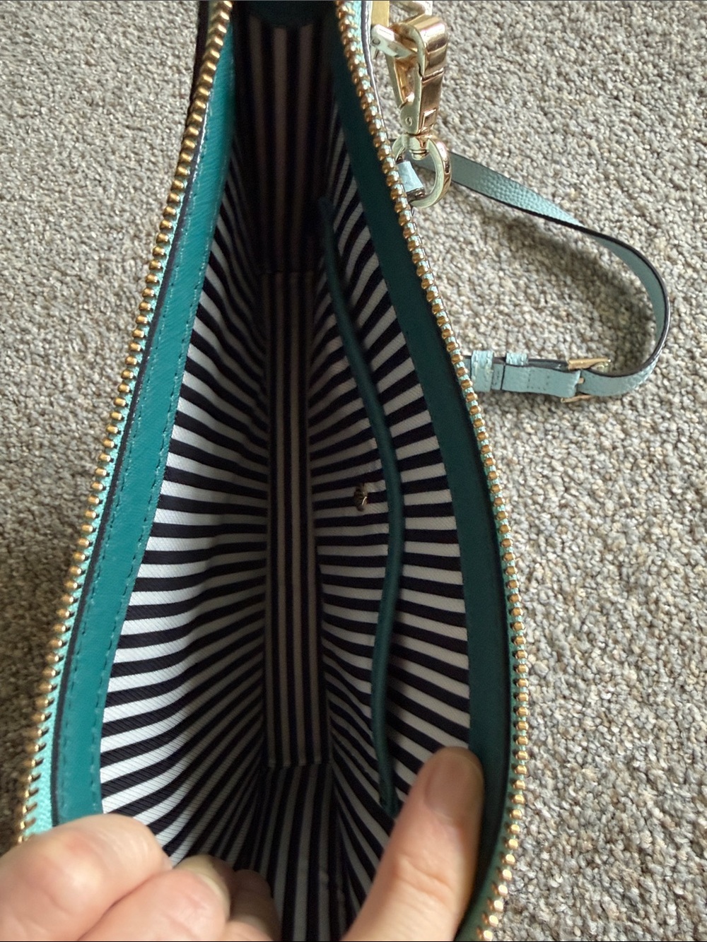 Kate Spade Light Blue Leather Crossbody Bag - Picture 3 of 3